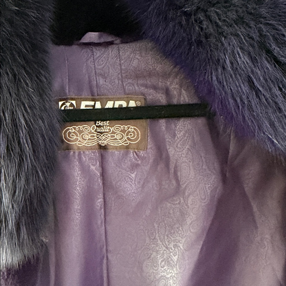 Purple 100% Real female mink fur coat Women's Coat - Picture 8 of 11